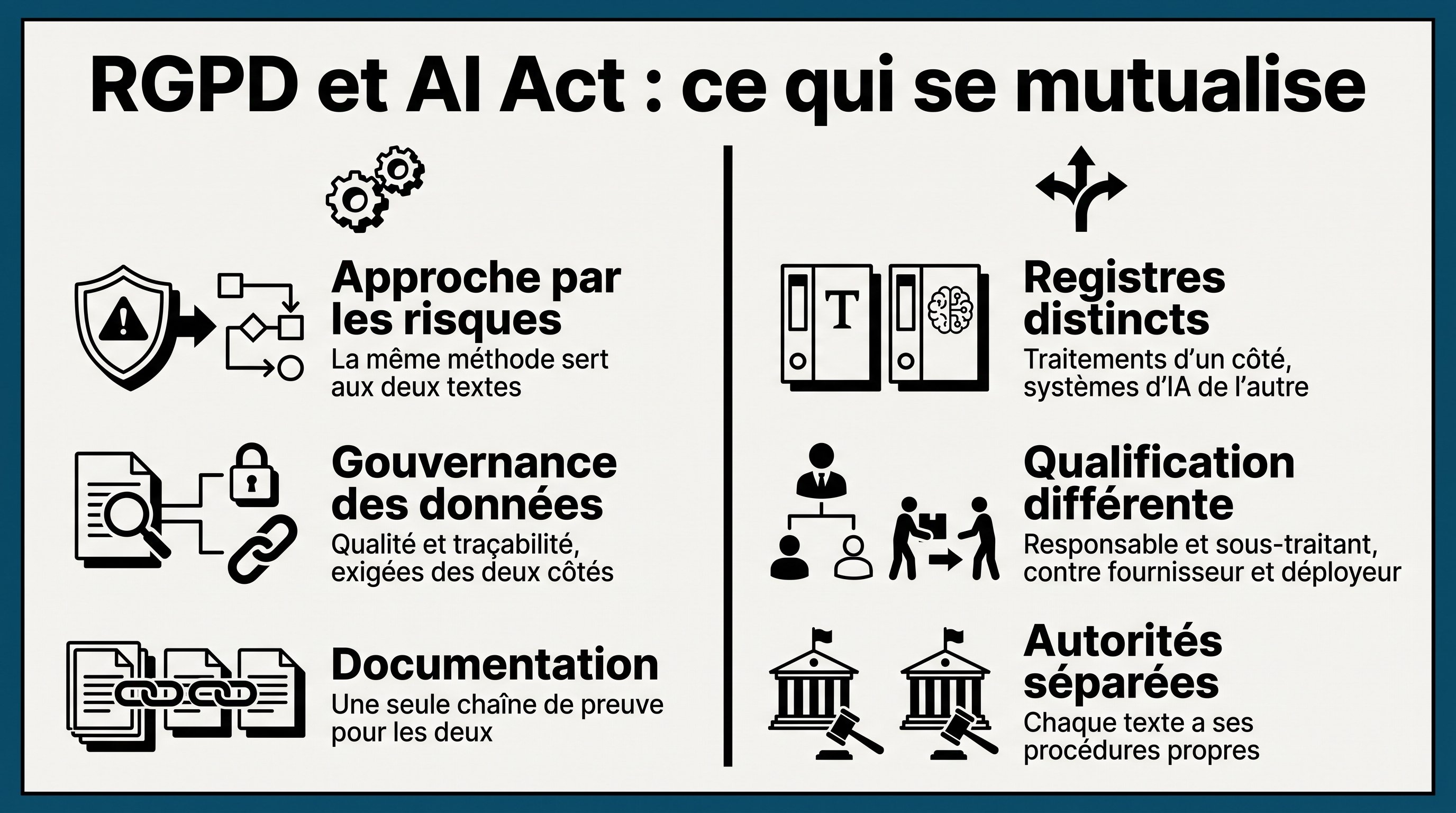 Conformité RGPD et AI Act : bâtir un référentiel unique